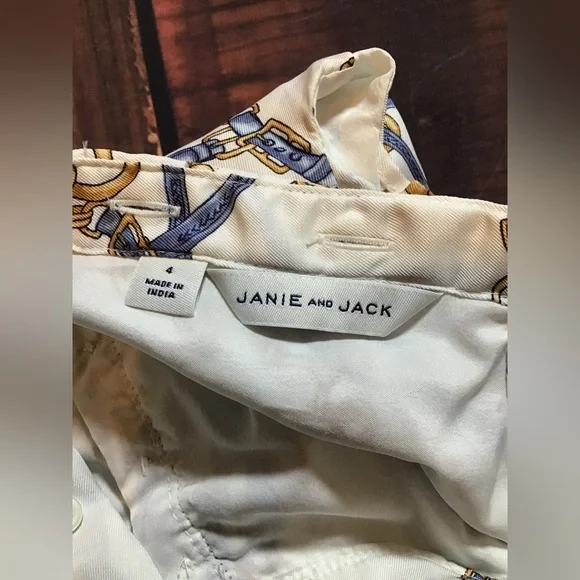 Janie and jack girl ivory bridle bit the unbridled style dress size 4 - Picture 3 of 5